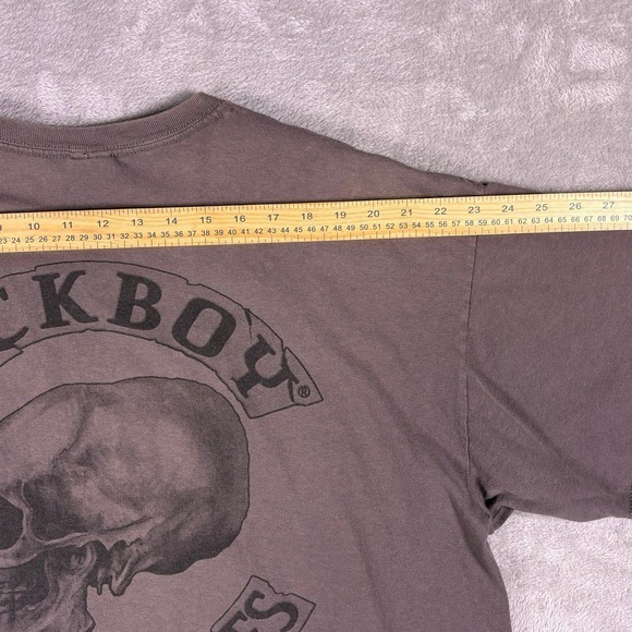 Y2K Sickboy Motorcycles Graphic T-Shirt Mens XL Skulls Sick Is Forever Brown - Picture 10 of 11